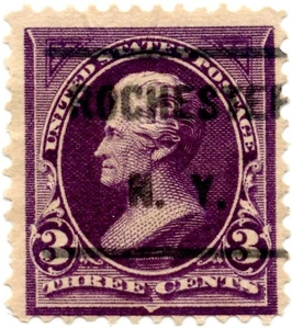 Rare Early Precancel, Rochester N. Y.  19'th Century Classic - 3c Jackson - Picture 1 of 2