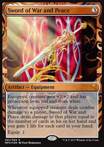 MTG SWORD OF WAR AND PEACE FOIL EXC - MASTERPIECE - KI - SCHWERT VON KRIEG UND FRIEDEN - Bild 1 von 1