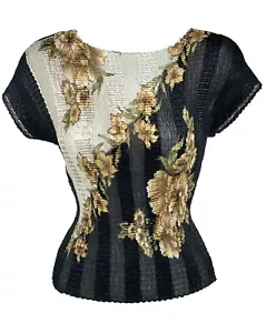 Vintage 90s y2K Top 2000s Mesh Sheer Graphic Art Print Popcorn Ruched M - Picture 1 of 7