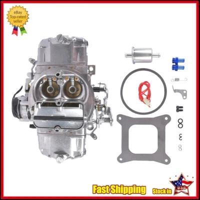 For Holley 750CFM 4 Barrel Carb E-Choke Double Pumper Street Stripe Carburetor - Image 1 of 4