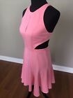La Double J $950 NWOT XS 100% Silk PEEK A BOO Cut Out Mini Swing Dress Pink RARE