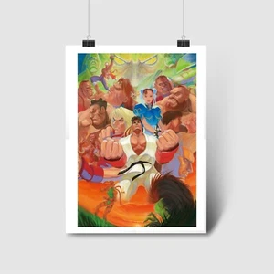 Street Fighting Arcade Flyer V7 Poster | Classic Arcade | High Quality Prints - Picture 1 of 5