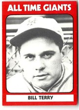 1980 TCMA: All Time Giants BILL TERRY (New York Giants) (ex+)