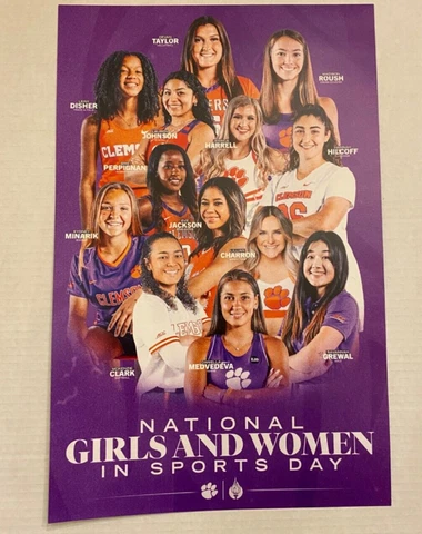 Rare Clemson Tigers University IPTAY Women's Sports Poster. Memorabilia. Girl’s Cover