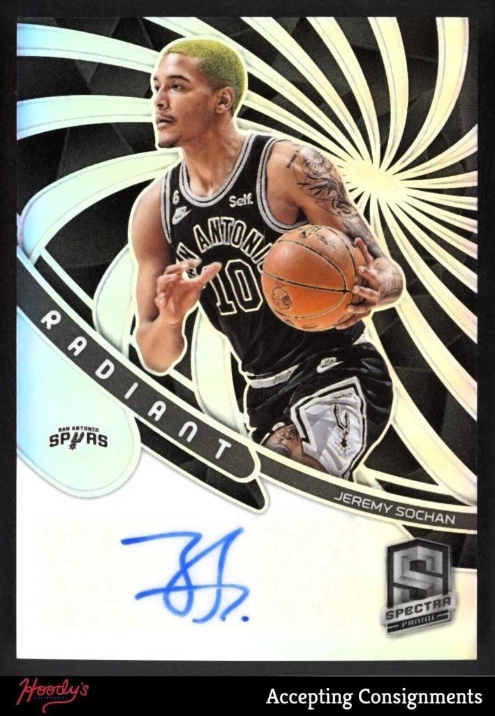 2022-23 Panini Spectra Radiant Signatures #27 Jeremy Sochan RC ROOKIE AUTO 80/99