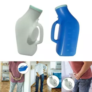 Urine Bottle Elderly Men Leakproof Easy Grip Handle 1200ml Lightweight Pee - Picture 1 of 9