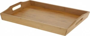Serviertablett Tablett Bambus 43cm Braun Tischgedeck Deko Frühstück Ablage Küche - Bild 1 von 3