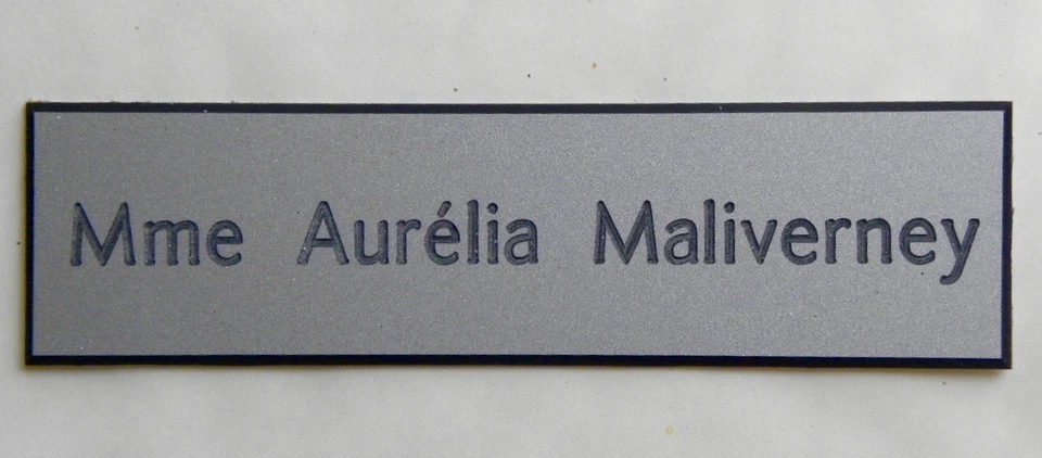 Mailbox plate 1 line 10x2.5 cm 15 colors of your choice beveled - Image 1 of 1
