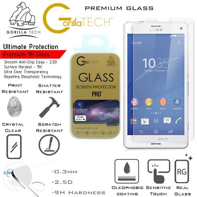 New Genuine Gorilla Tempered Glass Film Screen Protector Film For Sony Xperia Z3 - Image 1 of 4