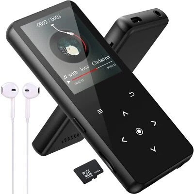 32GB Lettore MP3 Bluetooth 5.0, Lettore Musicale Suono Hi-Fi Altoparlante HD Int - Immagine 1 di 4