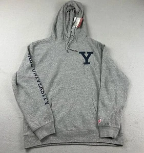 Yale University Hoodie Mens Large Gray Long Sleeves Hooded Sweatshirt NWT - Picture 1 of 11