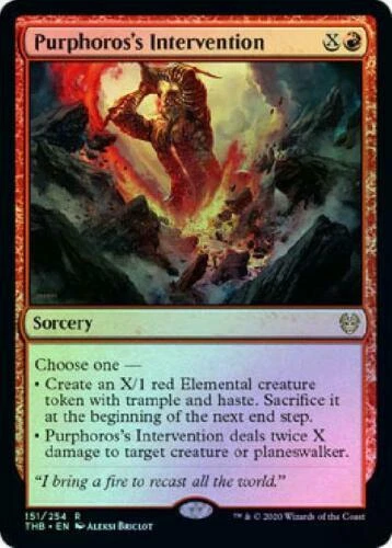 MTG:  Purphoros''s Intervention 151/254 - Foil - Theros Beyond Death- New - NM/M - Image 1 of 1