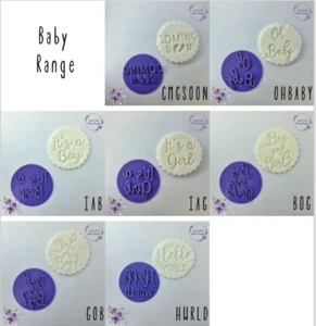 Baby Shower Cookie Embosser Stamp Cupcake Fondant Stamp Icing Stamp - Picture 1 of 11