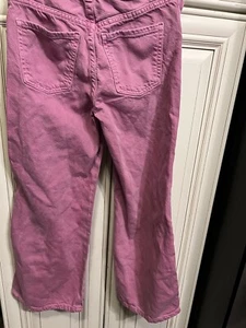 Zara Girls Corduroy Wide Leg Capri Pants Pink Pastel Winter Slacks 5 - Picture 1 of 7