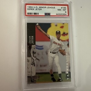 1994 Upper Deck Minor League #185 Derek Jeter RC HOF PSA 8 NM-MT Yankees Hornets