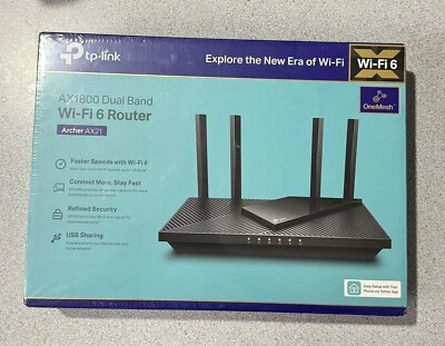 New TP-Link AX1800 WiFi 6 Router (Archer AX21) Sealed - Image 1 of 4