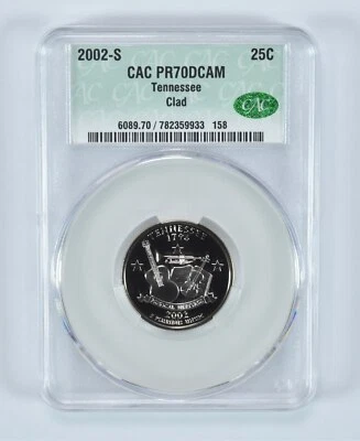 2002-S State Quarter Tennessee Clad PR70 DCAM CAC - Image 1 of 4