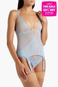 RRP€483 LA PERLA Tulle Suspender Top IT2 B US34 UK34 S Adjustable Strap - Picture 1 of 6