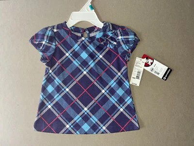 Camiseta 18 Meses Bebé Niñas Ruffle Me Morera Cuadros Punta Tic Tac, Nueva Con Etiquetas Foto 1 de 4