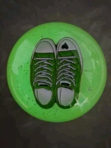 Green Shoes Gear Shift Knob 3/8-16 Thread Glows In The Dark Pearl White. Hot Rod - Picture 1 of 7