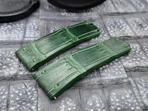 20mm/16mm Exotic Leather Watch Band  Vintage Minimalist Design - Picture 1 of 14