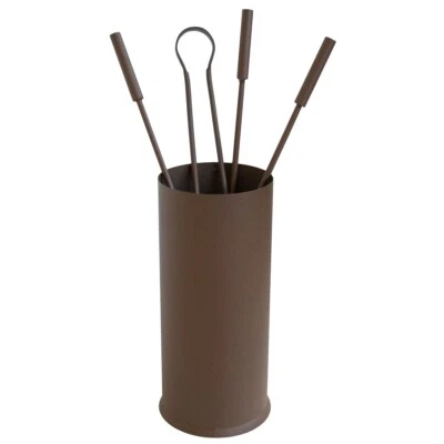 LINEA STYLE CRUCCOLINI SET CAMINO in ferro con secchiello linea corten caminetto