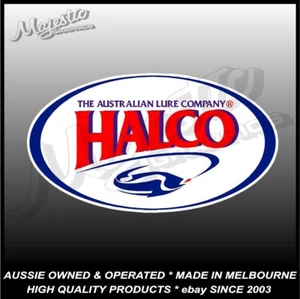 HALCO - 180mm X 100mm - FISHING - LURE - BOAT - DECAL / STICKER - Picture 1 of 1