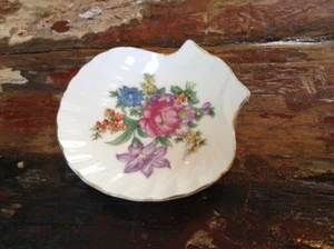 Vintage Bone China Muschelschale Schale Blumenmuster Japan - Bild 1 von 3