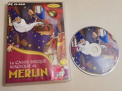 LE CASSE BRIQUE MAGIQUE DE MERLIN (jeu PC CD-Rom) Light & Shadow 2001, TEST OK - Photo 1/4