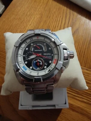 Seiko Velatura Yachting Timer fully functional w/box and manual White Carbon Dia - image 1 of 4