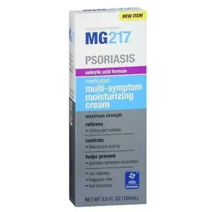 MG217 Psoriasis Medicated 3% Salicylic Acid Formula Multi-Symptom Cream 3.5oz  - Picture 1 of 3