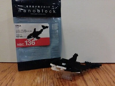 Nanoblock Orca Building Kit NBC136 - Used,Great Condition w/ Instructions & Bag - Image 1 of 4