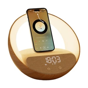 ACTIVPRO Wireless Phone Charger Station, Bluetooth Speaker, Clock, Lamp, Mobile - Picture 1 of 7