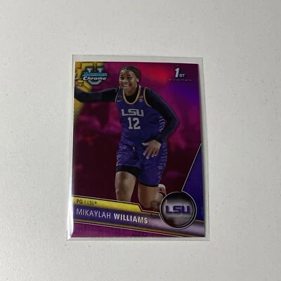 2023-24 Bowman University Chrome Pink Refractor #4 Mikaylah Williams 1st - Image 1 of 2