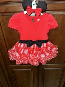 DISNEY STORE 18-24 M Baby Girl MINNIE MOUSE Tutu Dress & Headband Ears Set - Picture 1 of 15
