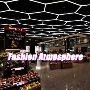 Hexagon Garage Lights Customize 28 Grids Led Hexagon Light for Car Shop Gym US!! - Picture 1 of 11