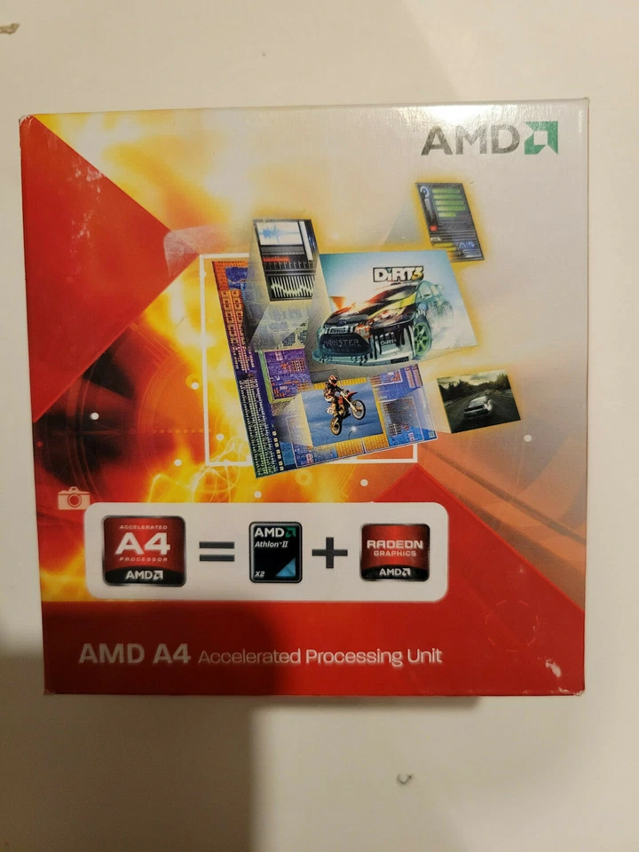 AMD A4 3400 2.7GHz 1MB Cache Dual-Core Socket FM1 APU AD34000JHXBOX - Image 1 of 4
