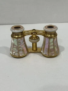RARE 1880 LEMAIRE ABALONE OPERA GLASSES W/ LEATHER CASE EXCELLENT CONDITION - Picture 1 of 8