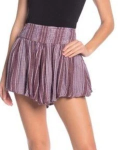 Free People She Will Be Loved Shorts Size S Loose Fit Stripe Purple OB955987 - Picture 1 of 6
