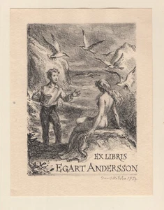 SU)571,EXLIBRIS,EX LIBRIS,Bookplate,Emil Kotrba, Erotik/erotic, opus 156 - Bild 1 von 1