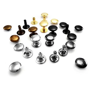 Einzelkappenniete 6 mm Messing rostfrei Leder Handwerk Reparaturen schnelle Nieten, AN8 - Bild 1 von 3