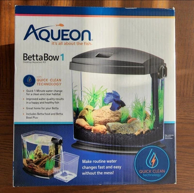 Kit de acuario de escritorio Aqueon BettaBow 1 galón Foto 1 de 4