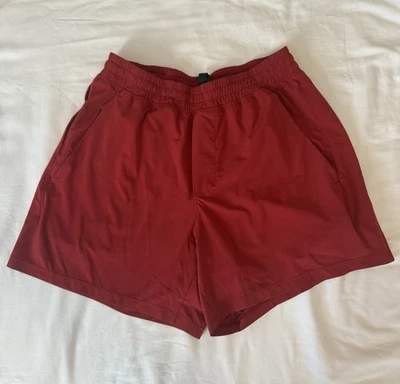Pantalones Cortos Lululemon Pace Breaker Sin Forro 5" Para Hombre M Rojo Correr Entrenamiento Atlético Foto 1 de 4