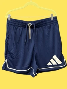 Adidas Herren Größe Large Laufshorts marineblau weiß ungefüttert 5" Schrittlänge $ 35 neu - Bild 1 von 6