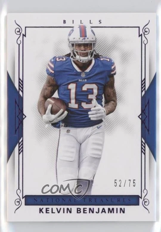 2017 Panini National Treasures Purple /49 Kelvin Benjamin #62 - Image 1 of 2