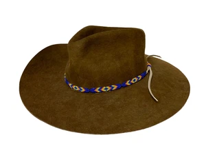 Charlie 1 Horse Hat CO Brown Gypsy Beaded Band Felt Hat Large CWGYPS-403611 - Picture 1 of 8