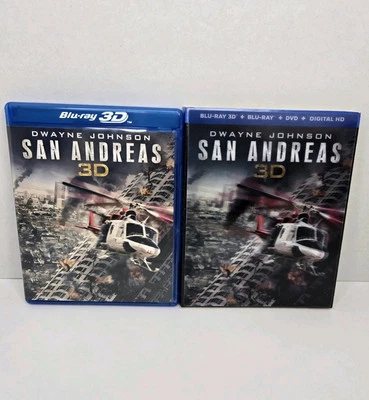San Andreas (Blu-ray + 3D + DVD, 2015, 3-Disc Set w Lenticular Slipcover) - Image 1 of 4