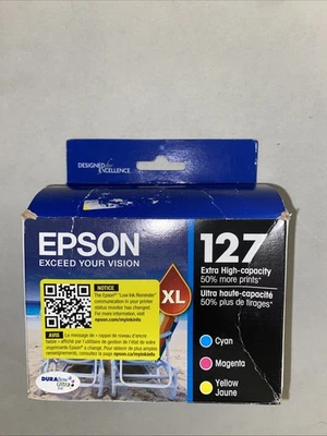 Epson Workforce 60 High Capacity Magenta Inkjet Printer Ink Cartridges 127 XL - Image 1 of 4