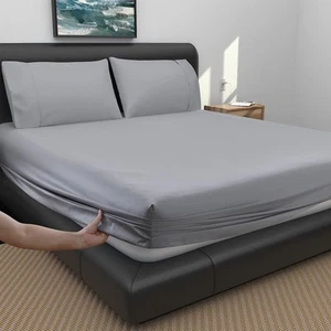 100% Egyptian Cotton Fitted Sheet, 18" Deep Pocket & 600 Thread Count Breatha... - Picture 1 of 8