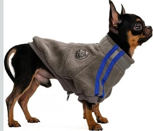 Dog Clothes Small Dogs Fleece Jacket Crewneck Coat Size Small Beige Color - Picture 1 of 4